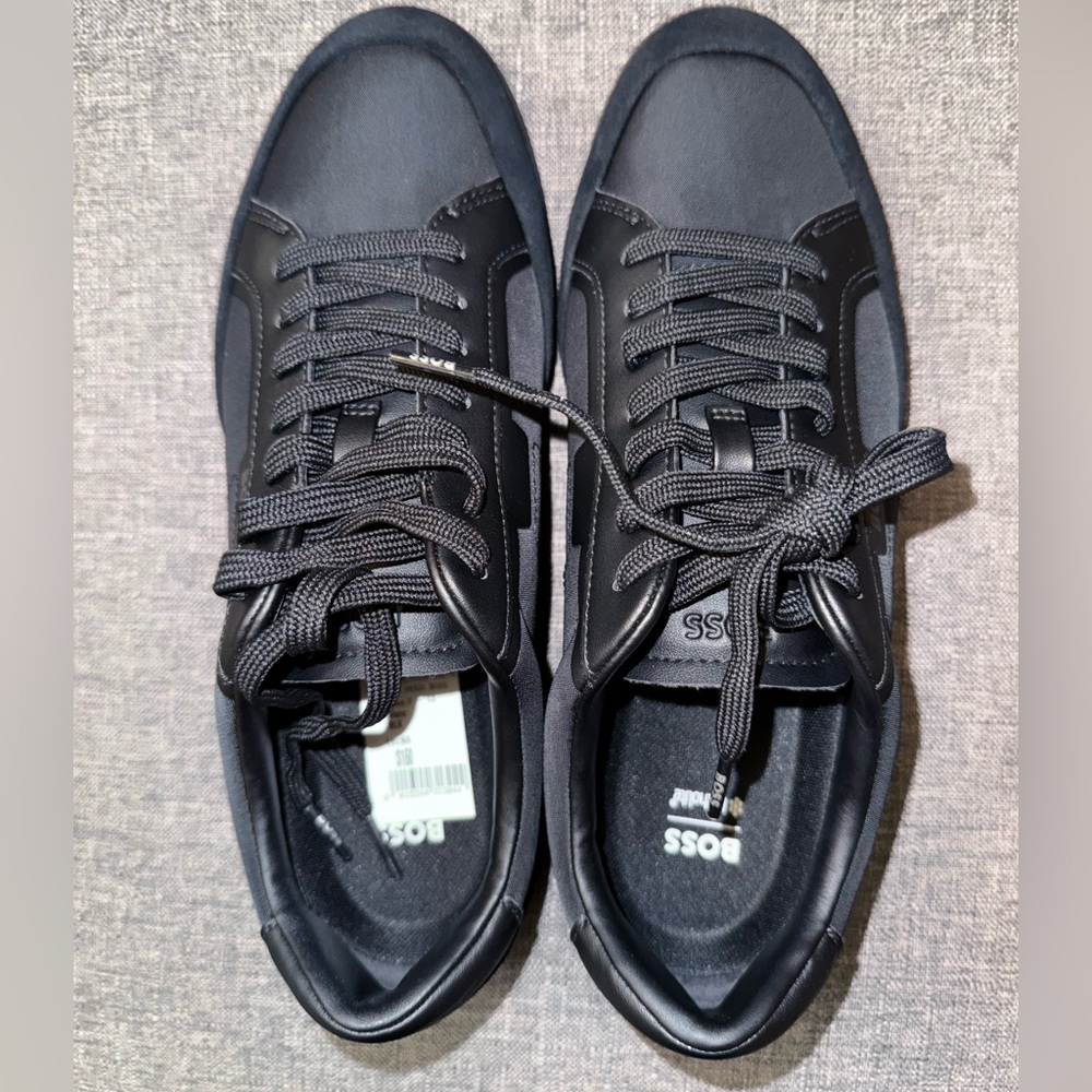BOSS Men's Sleek Black Sneakers- BRAND NEW